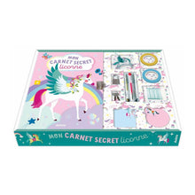 Auzou - Coffret Secret Licorne avec Carnet et Papeterie