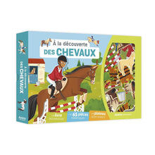 Auzou - À la découverte des chevaux – Coffret aimanté enfant