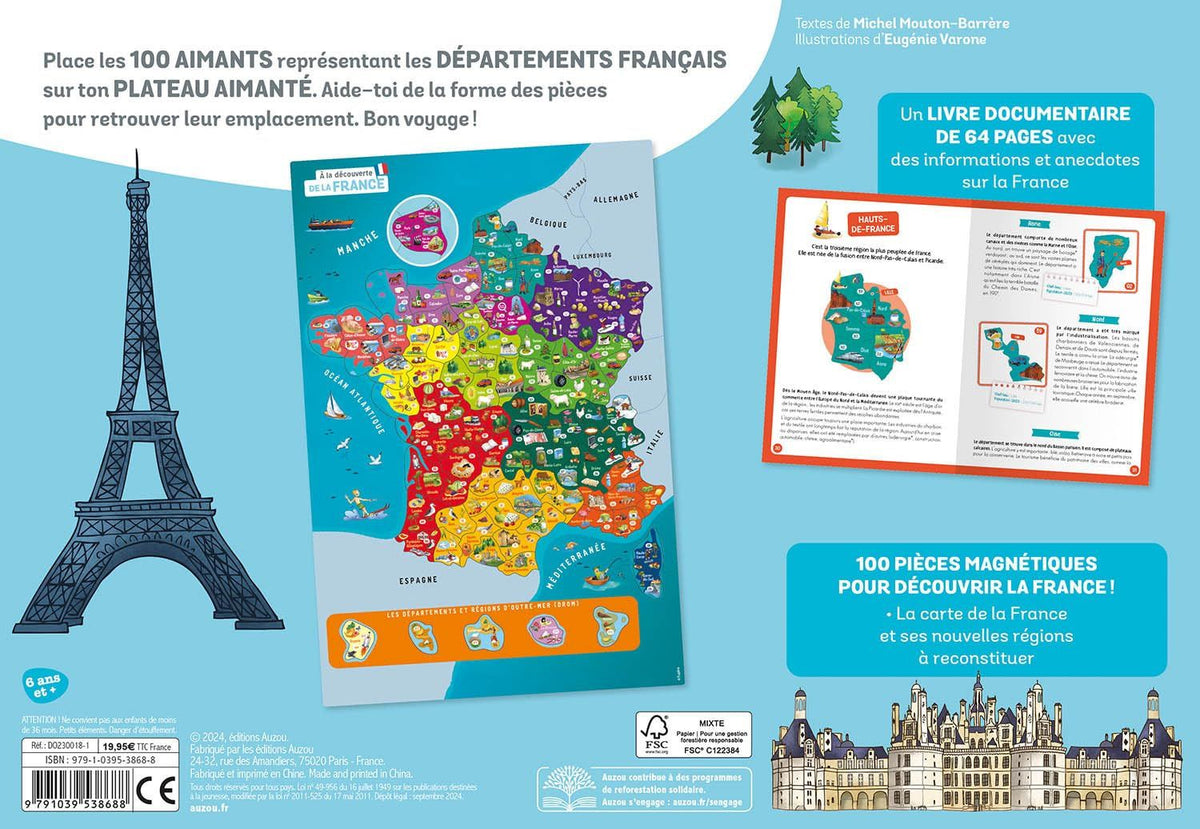 Auzou - À la découverte de la France – 100 aimants