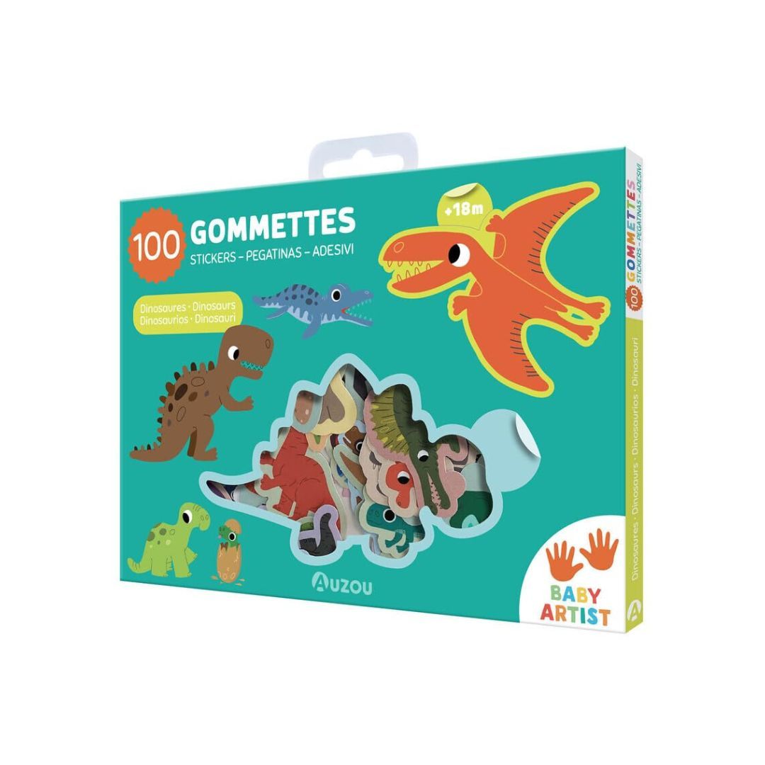 Auzou - 100 gommettes Dinosaures repositionnables