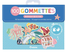Auzou - 100 gommettes Animaux de la mer