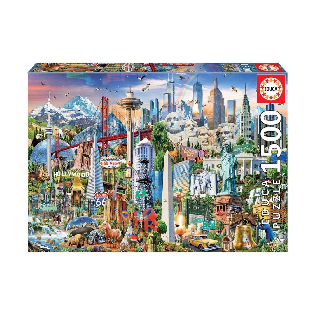 Educa borra - Puzzle 1500 Pièces Symboles d’Amérique du Nord