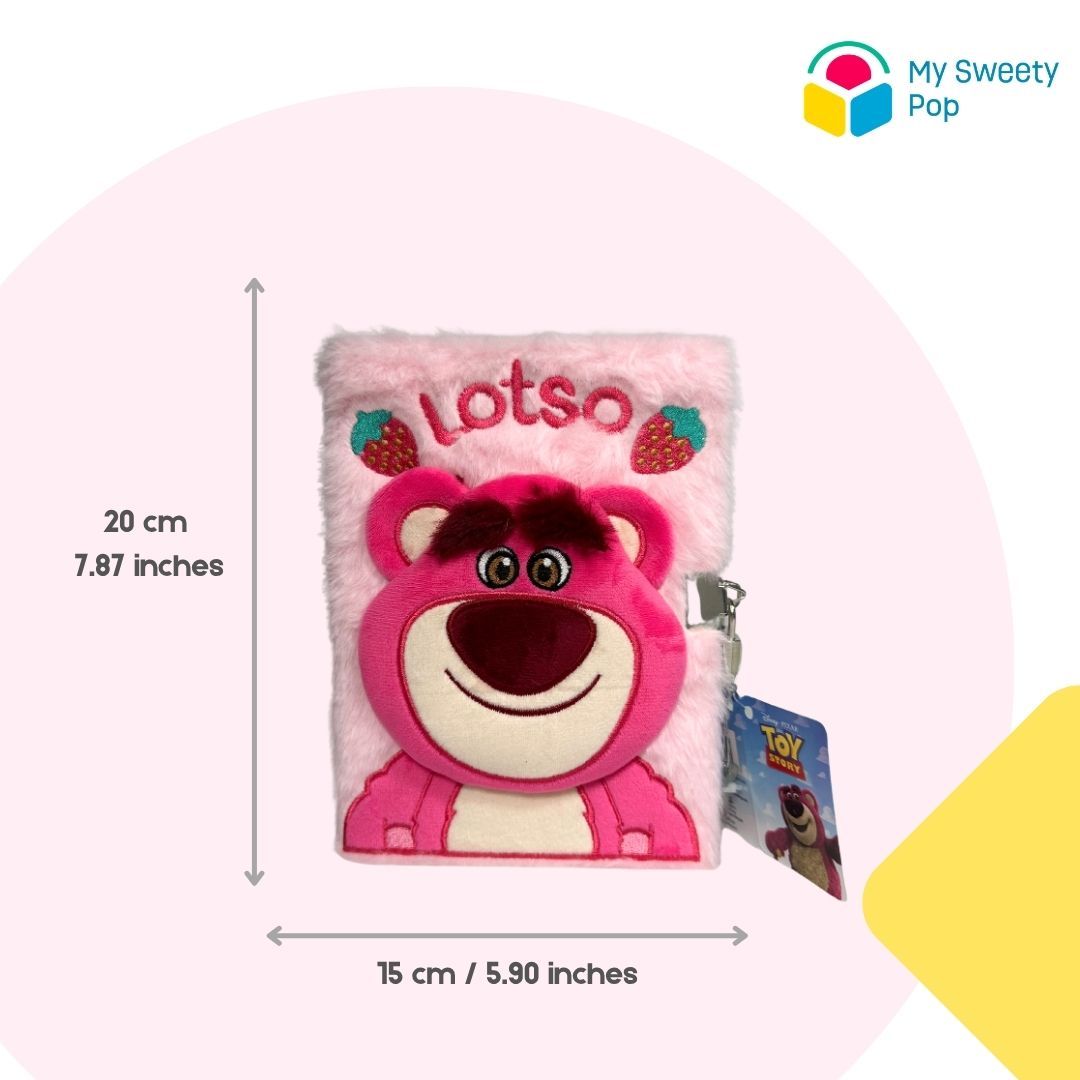 My Sweety Pop - Carnet Intime Peluche Lotso Disney Pixar Toy Story A5 avec Serrure