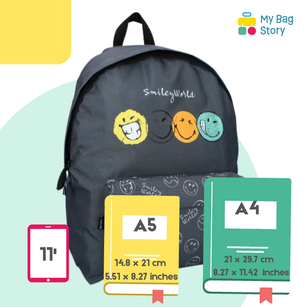 Mybagstory - Sac à dos SmileyWorld Noir