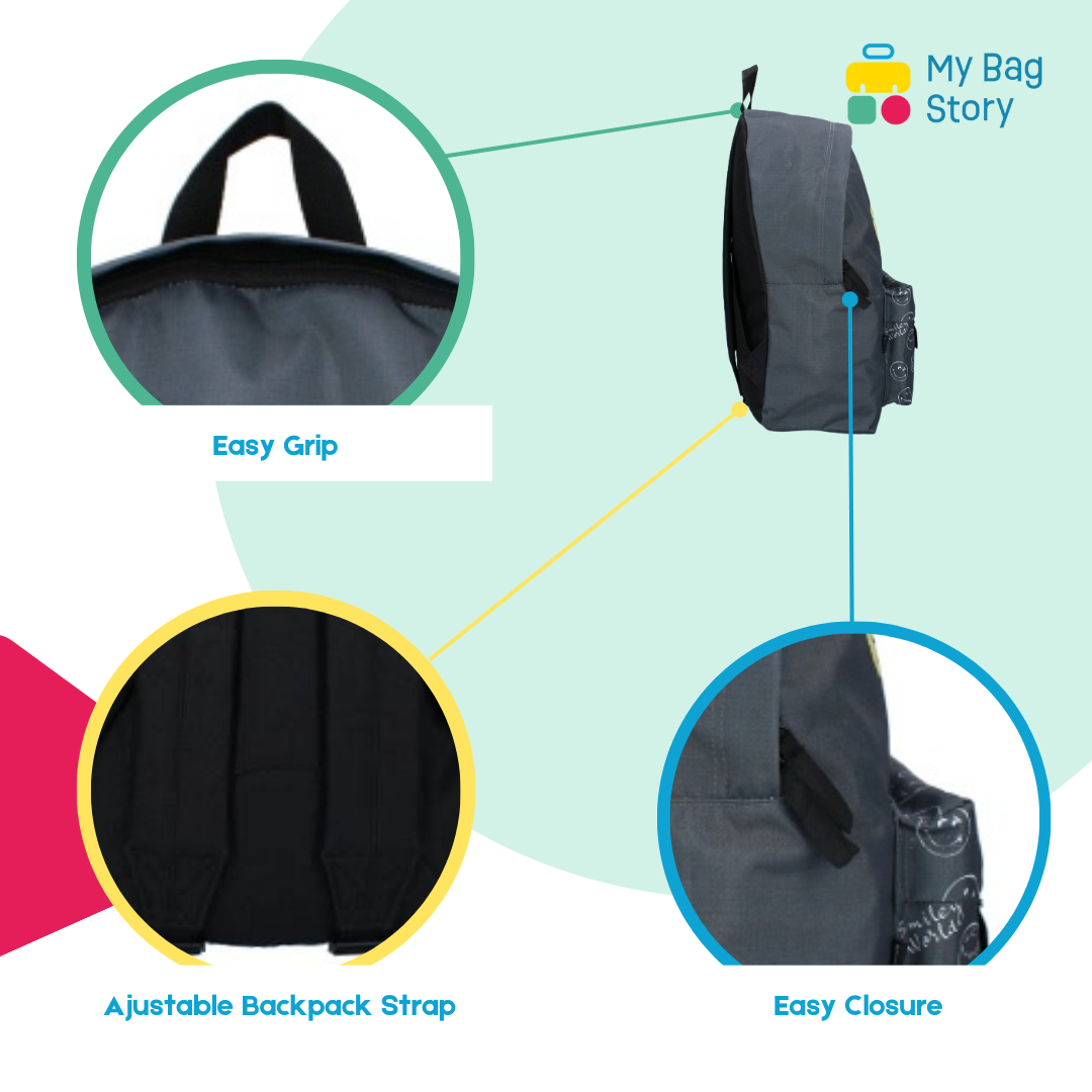 Mybagstory - Sac à dos SmileyWorld Noir