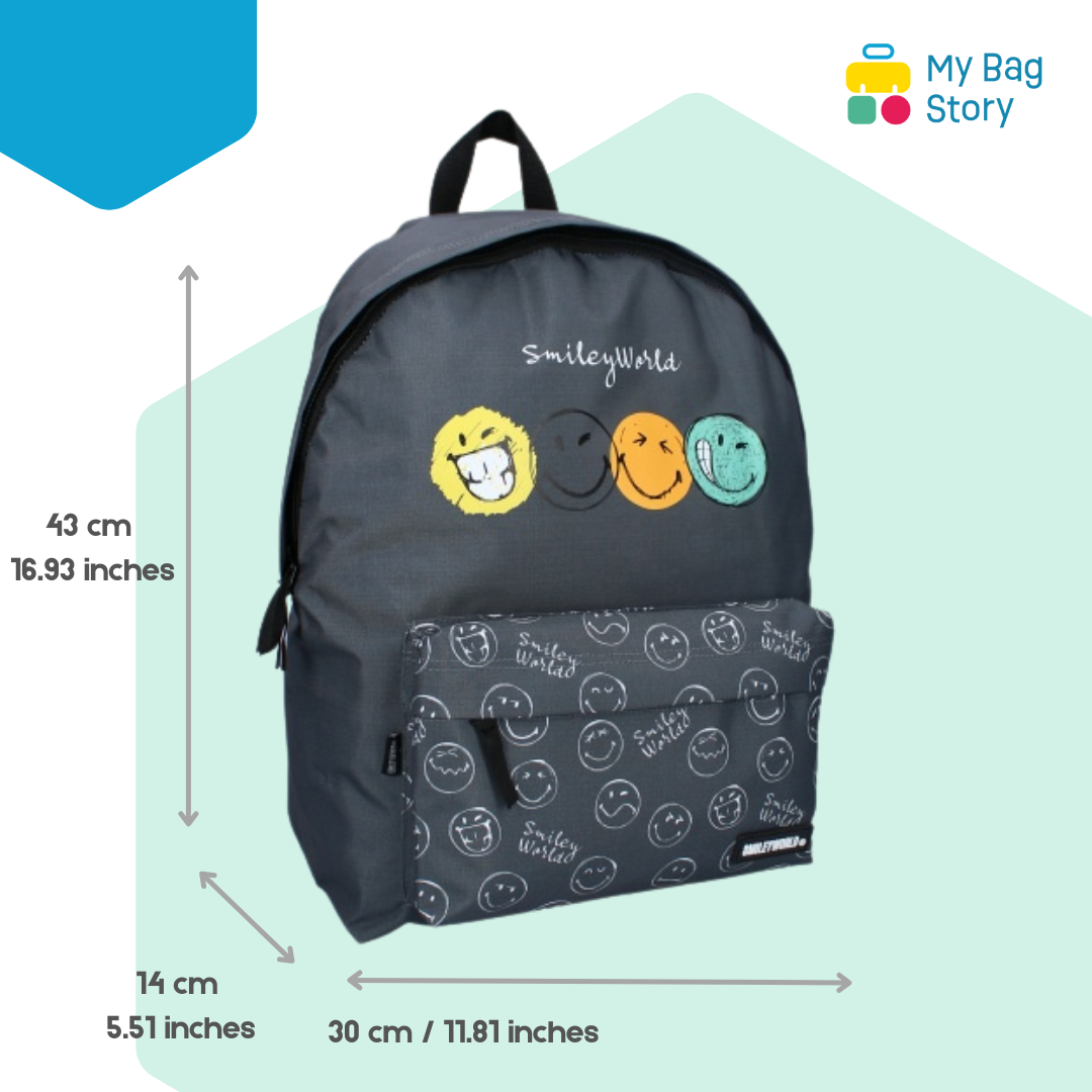 Mybagstory - Sac à dos SmileyWorld Noir
