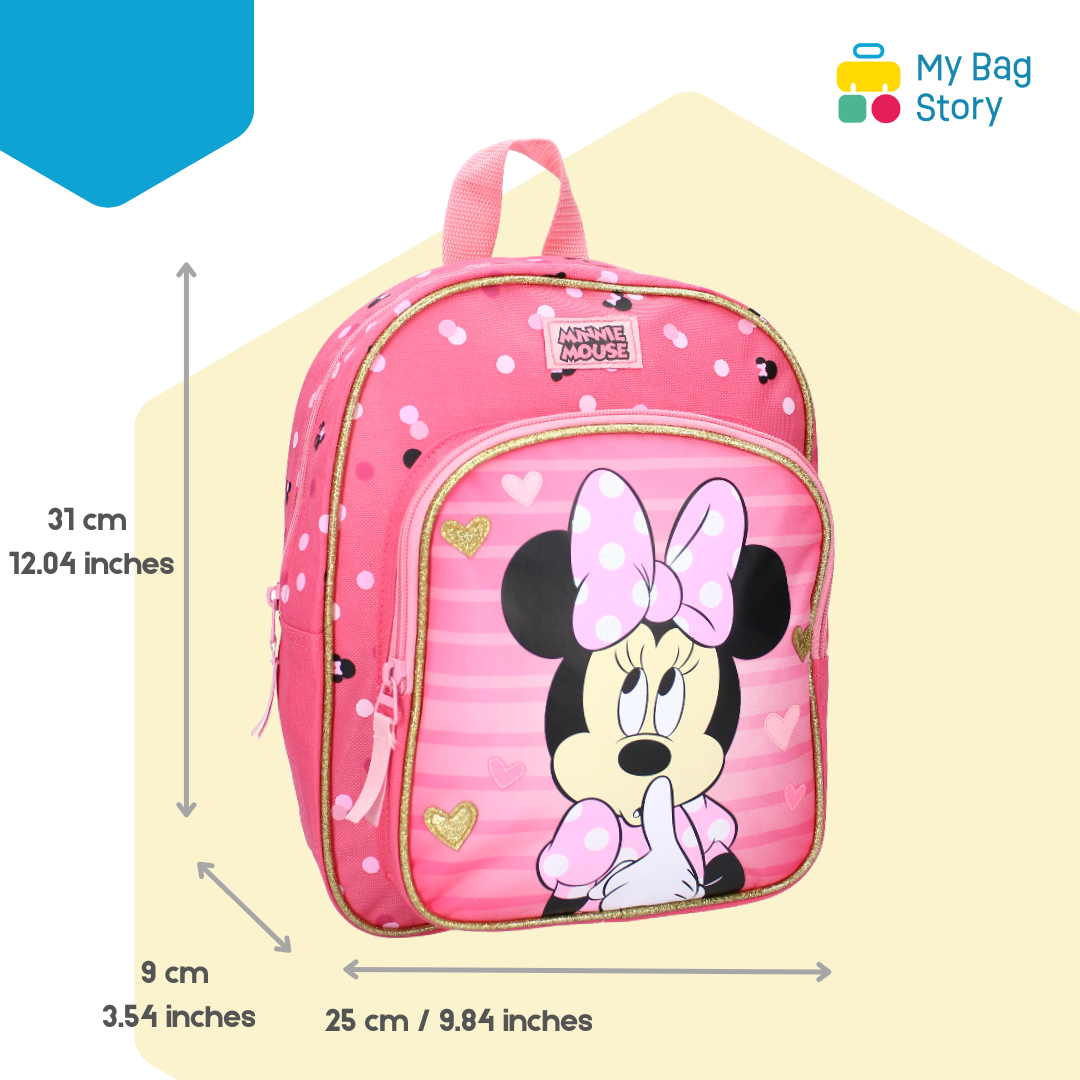 Mybagstory - Sac à dos Minnie Mouse rose nœud violet