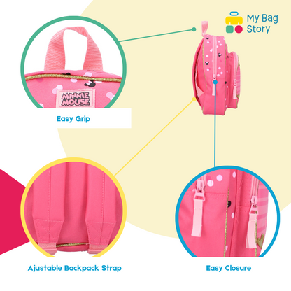 Mybagstory - Sac à dos Minnie Mouse rose nœud violet