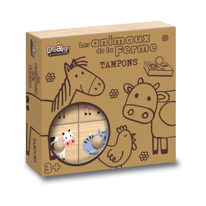Créa Lign - Coffret tampons Etui "Animaux de la Ferme"