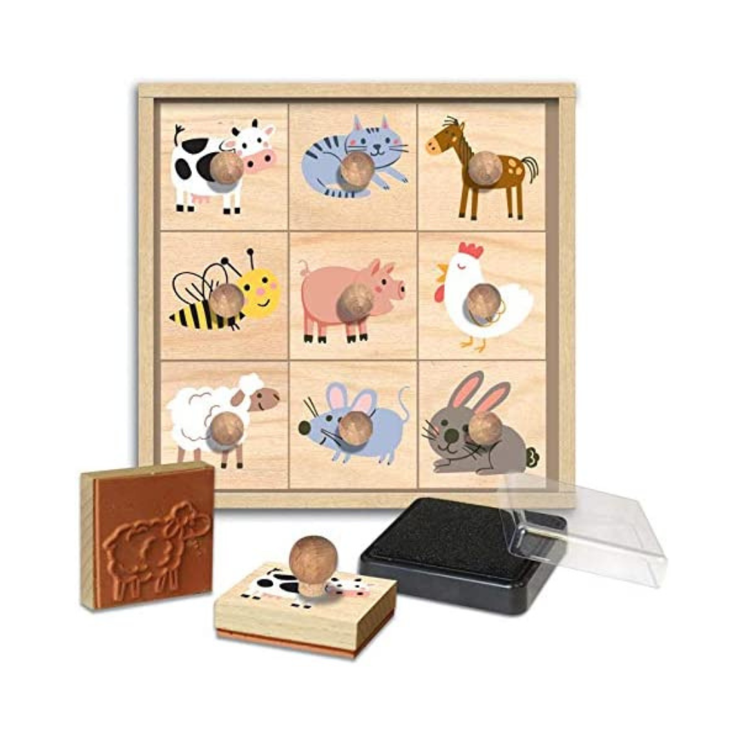 Créa Lign - Coffret tampons Etui "Animaux de la Ferme"