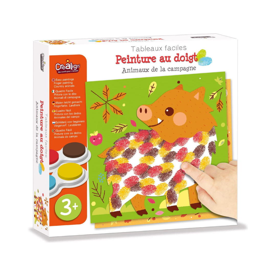 Créa Lign - Peinture au doigt "Animaux de la campagne"