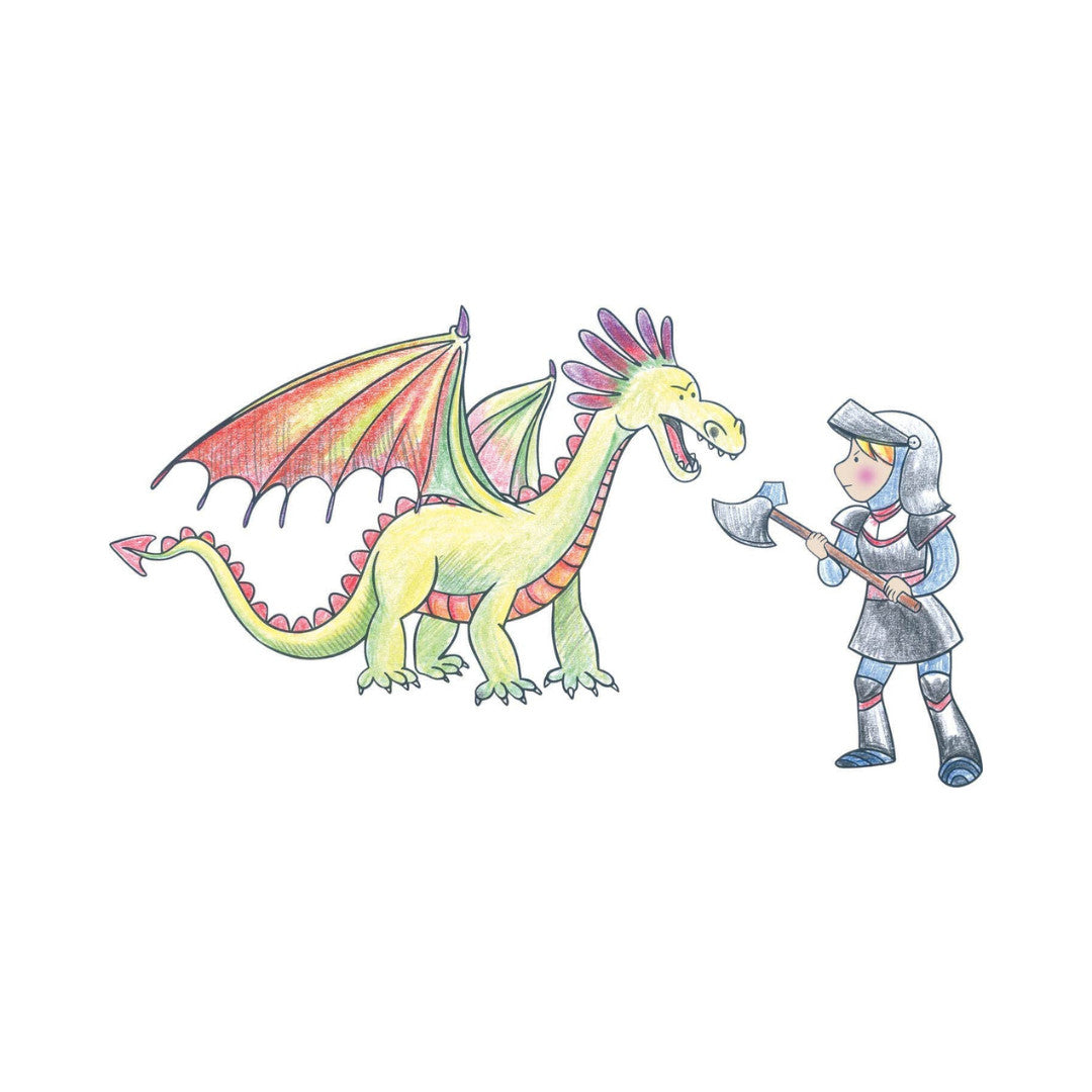 Créa Lign - Personnages à tamponner : Chevaliers et Dragons
