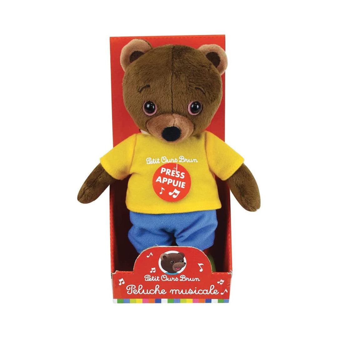 Jemini – Petit Ours Brun Peluche Musicale 22 cm