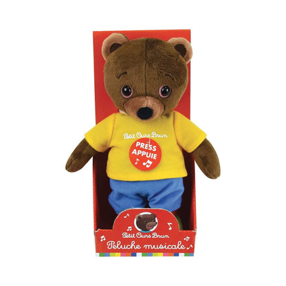 Jemini – Petit Ours Brun Peluche Musicale 22 cm