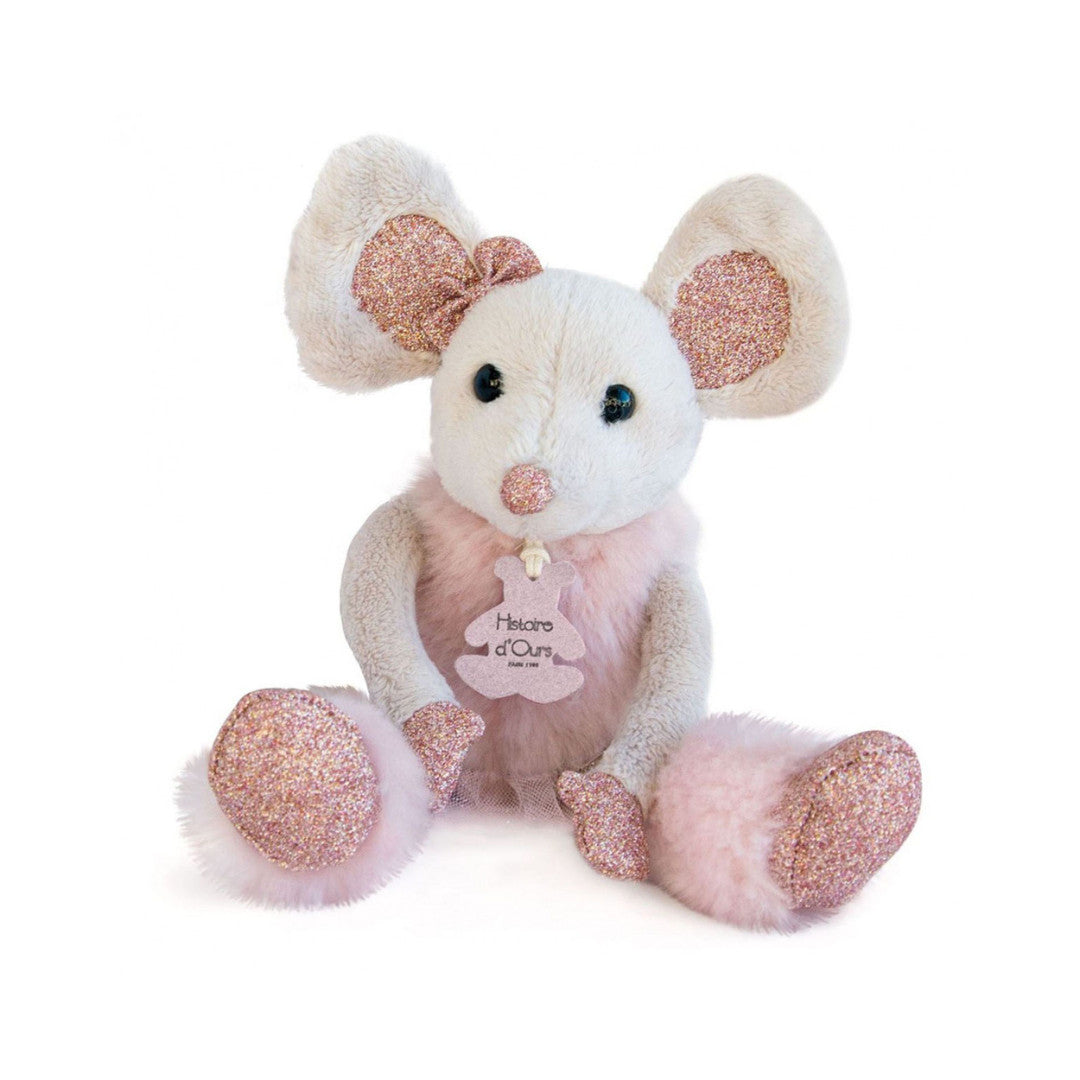 Histoire d’Ours - Peluche Souris Rose - 25 cm