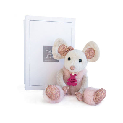 Histoire d’Ours - Peluche Souris Rose - 25 cm