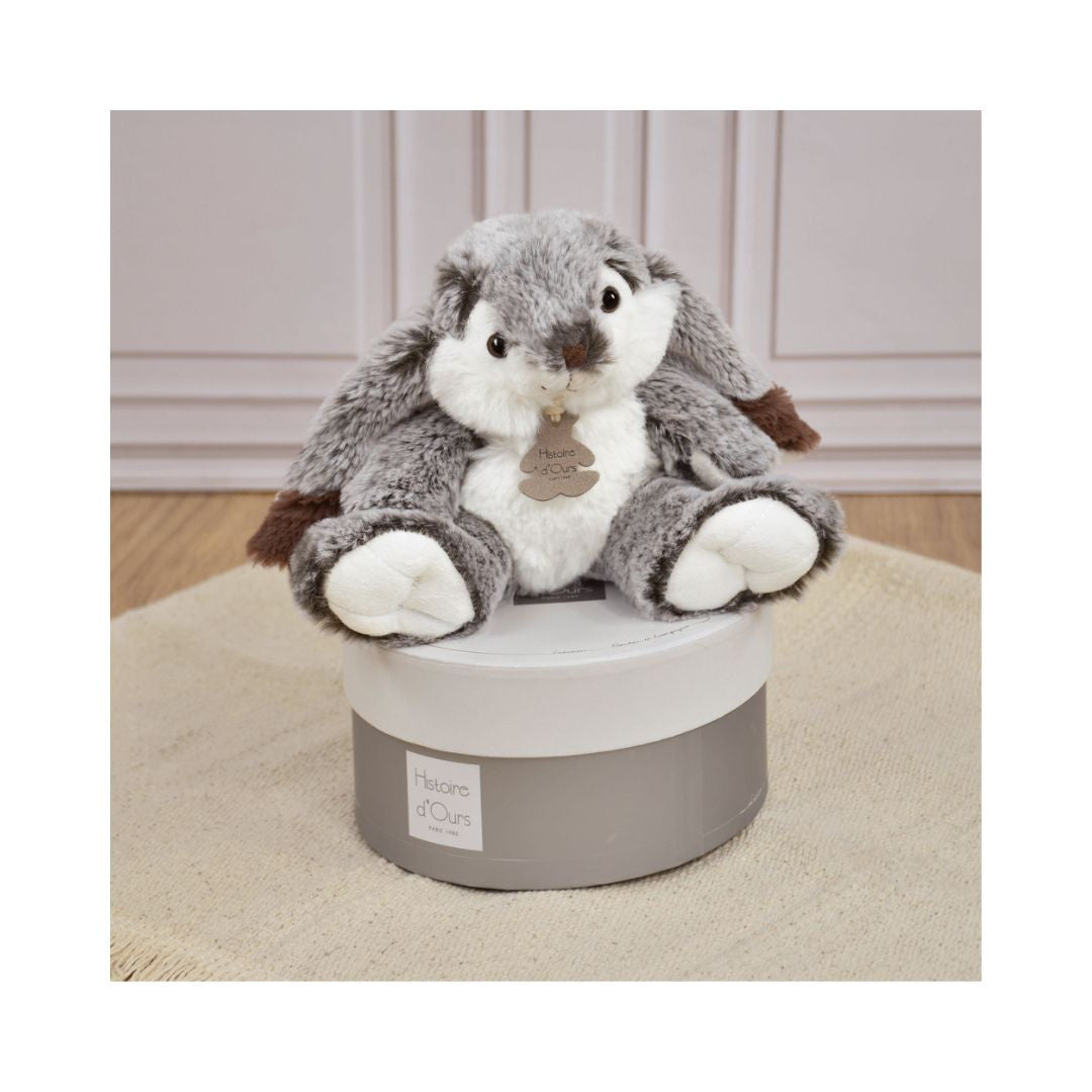 Histoire d’Ours - Lapin Marius - Gris chaud - 20 cm
