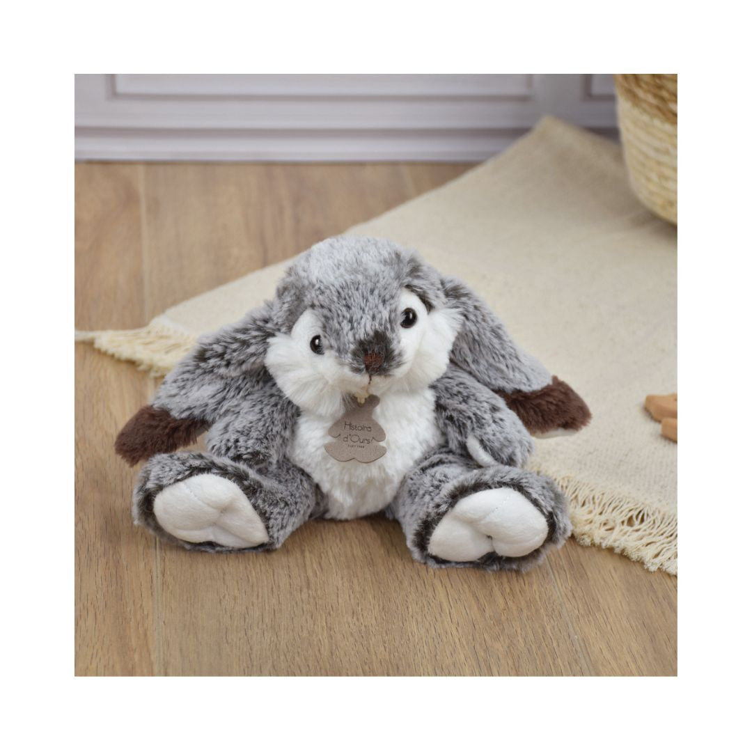 Histoire d’Ours - Lapin Marius - Gris chaud - 20 cm