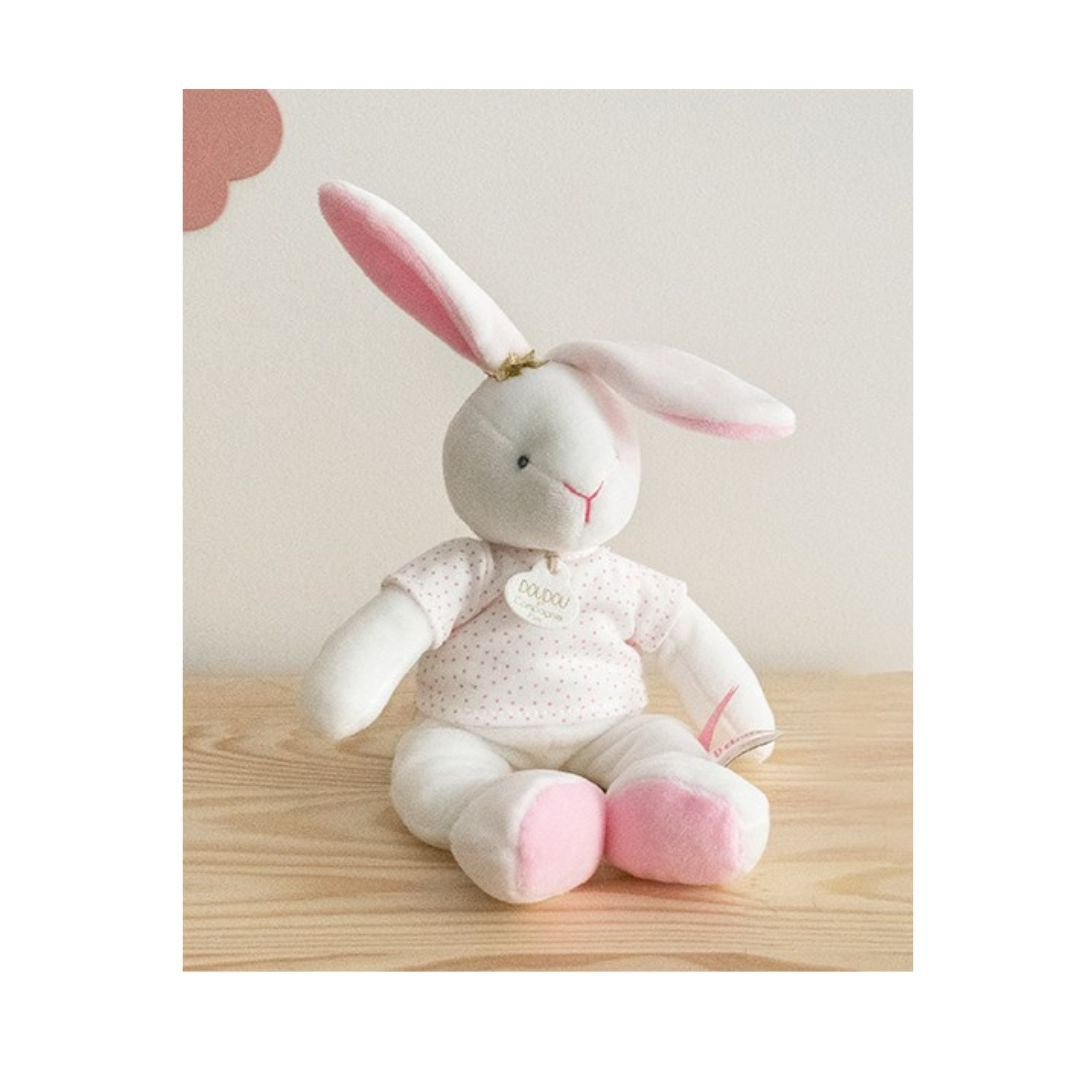 Doudou et Compagnie - Peluche lapin étoile rose - 25 cm