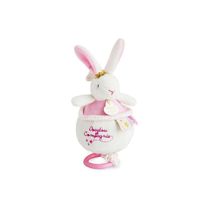 Doudou et Compagnie - Peluche musicale lapin étoile rose - 14 cm