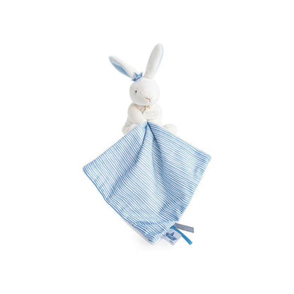 Doudou et Compagnie - Doudou lapin mouchoir bleu lapin matelot - 10 cm