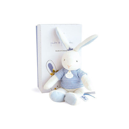 Doudou et Compagnie - Peluche lapin matelot bleu - 25 cm
