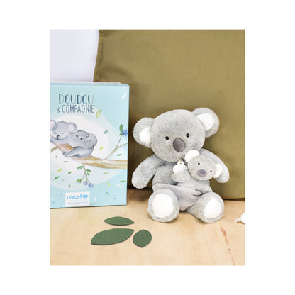 Doudou et Compagnie - Peluche koala avec Bébé - 25 cm - Unicef