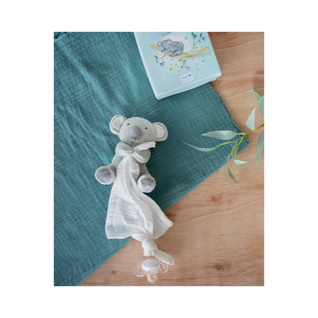 Doudou et Compagnie - Doudou attache sucette peluche Koala - 12 cm - Unicef