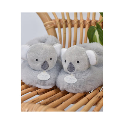 Doudou et Compagnie - Chaussons bébé en peluche Koala - Unicef - 0-6 mois