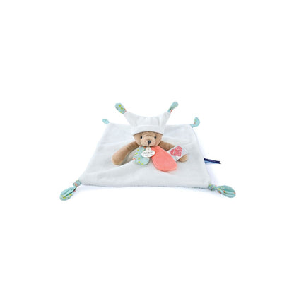 Doudou et Compagnie - Doudou plat Ours 3 histoires - Blanc