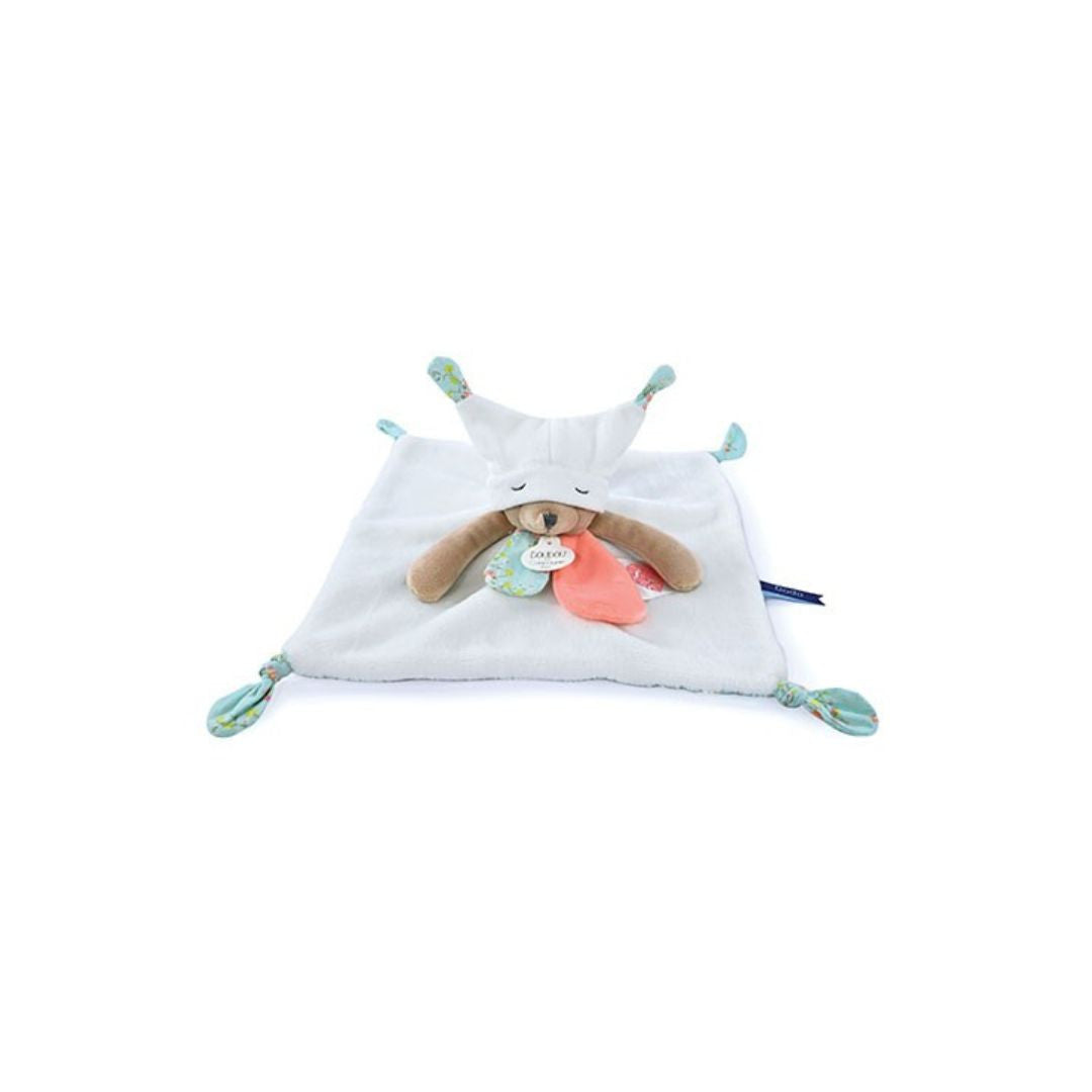 Doudou et Compagnie - Doudou plat Ours 3 histoires - Blanc
