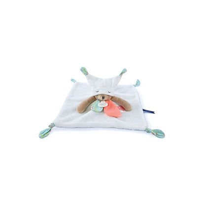 Doudou et Compagnie - Doudou plat Ours 3 histoires - Blanc