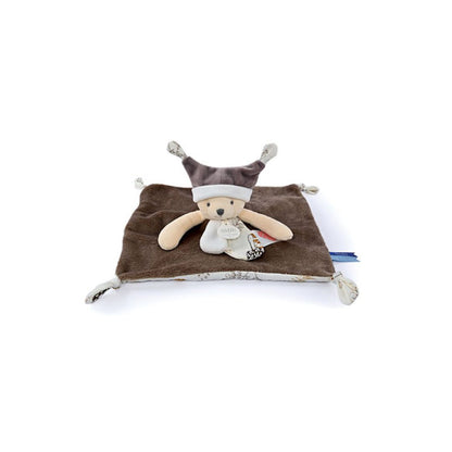 Doudou et Compagnie - Doudou plat Ours 3 histoires - Marron