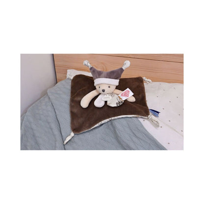 Doudou et Compagnie - Doudou plat Ours 3 histoires - Marron
