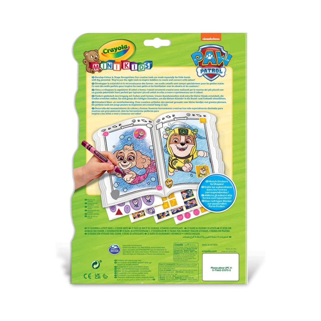 Crayola - Album de Coloriage et d'Autocollants Crayola Pat’Patrouille