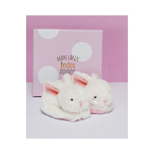 Doudou et Compagnie - Coffret cadeau naissance chaussons lapin rose avec hochet - 0/6 mois