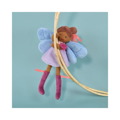 Jolijou - Poupée souple fée de la forêt - Tara - violette et bleue - 25 cm