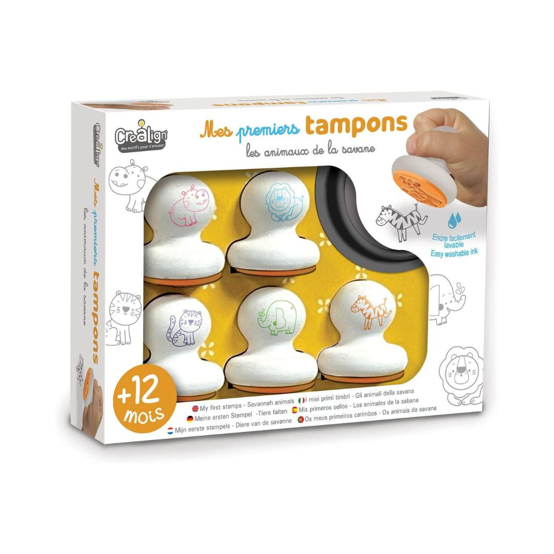 Créa Lign - Mes premiers tampons "Animaux de la savane"