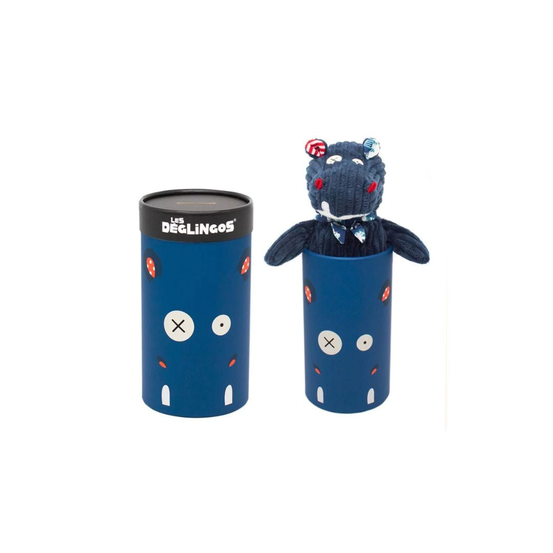 Les Déglingos – Peluche avec boîte cadeau Grand Simply Hippipos l'hippopotame
