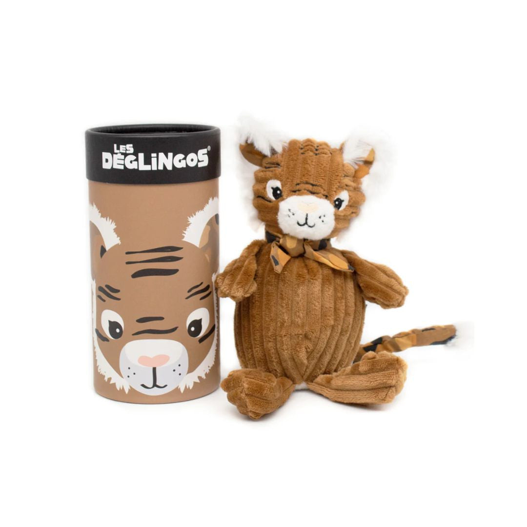 Les Déglingos – Peluche avec boîte cadeau Petit Simply Speculos le tigre
