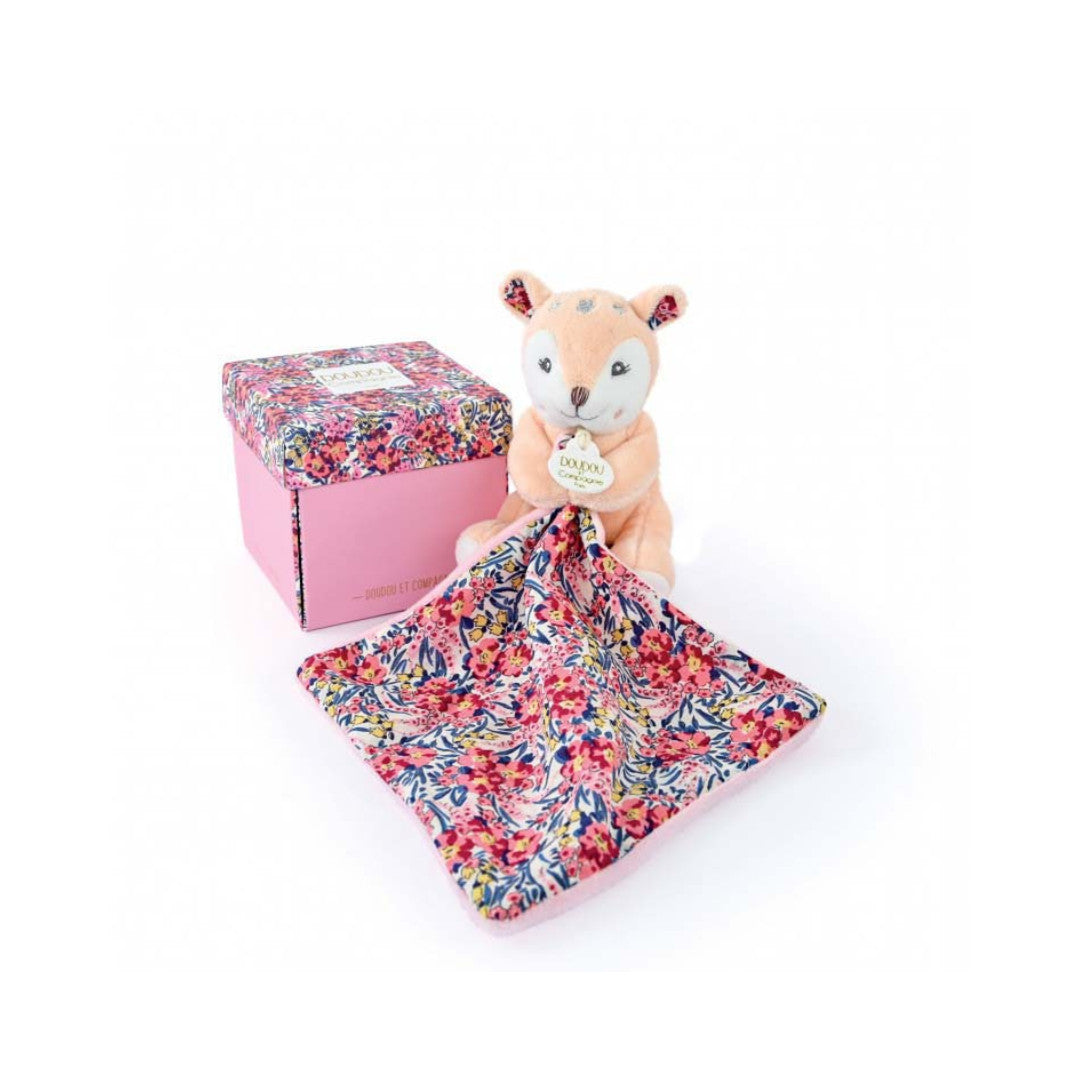 Doudou et Compagnie - Doudou faon beige avec mouchoir - Boh'Aime