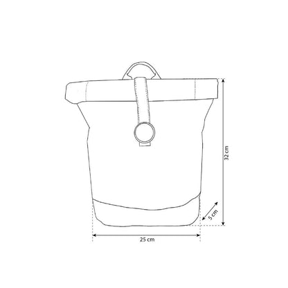 Les Déglingos – Sac à dos Rolltop 32 cm mini-coursier Hippipos l'hippopotame