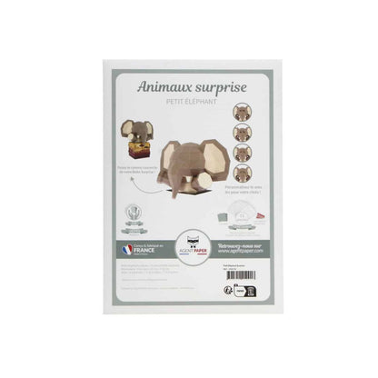 Agent paper - Petit Éléphant Surprise - Origami animaux 3D - Facile