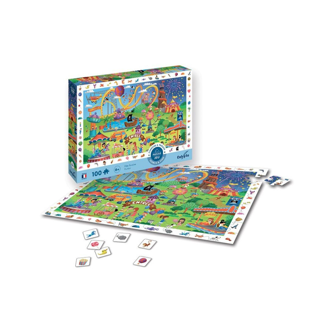 Sentosphère - Puzzle 100 pièces « Cherche et trouve » - Fête Foraine