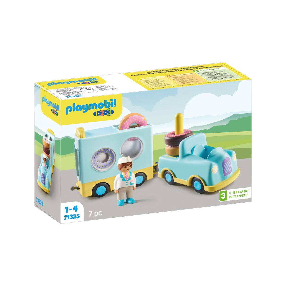 Playmobil - 713235 - Camion de donuts avec fonction d'empilage - à partir de 12 mois - PLAYMOBIL 1.2.3