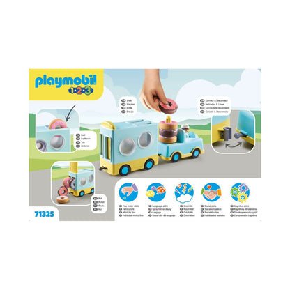 Playmobil - 713235 - Camion de donuts avec fonction d'empilage - à partir de 12 mois - PLAYMOBIL 1.2.3