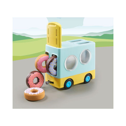 Playmobil - 713235 - Camion de donuts avec fonction d'empilage - à partir de 12 mois - PLAYMOBIL 1.2.3