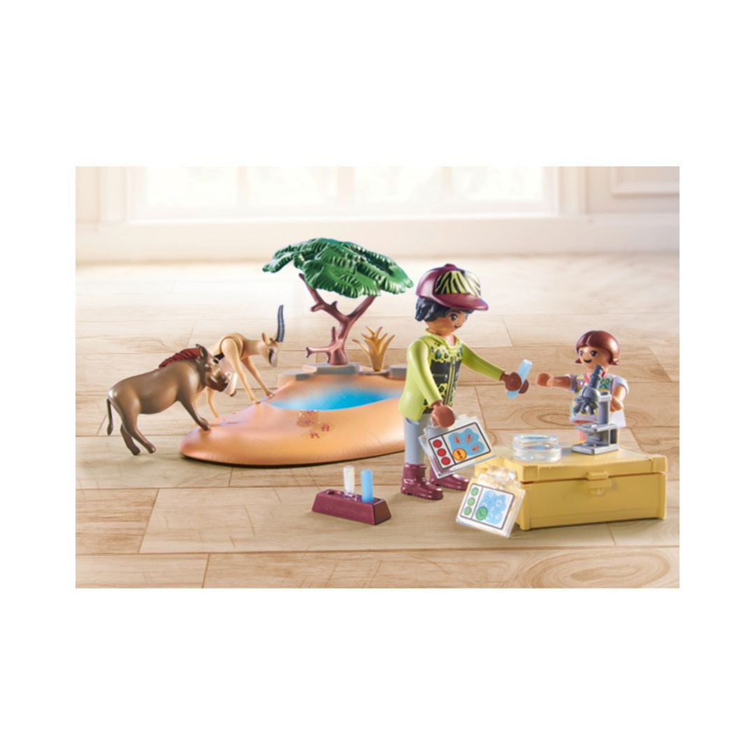 Playmobil - 71294 - Explorateurs avec animaux de la savane - 80% de matériaux recyclés - Animaux & Nature - Wiltopia