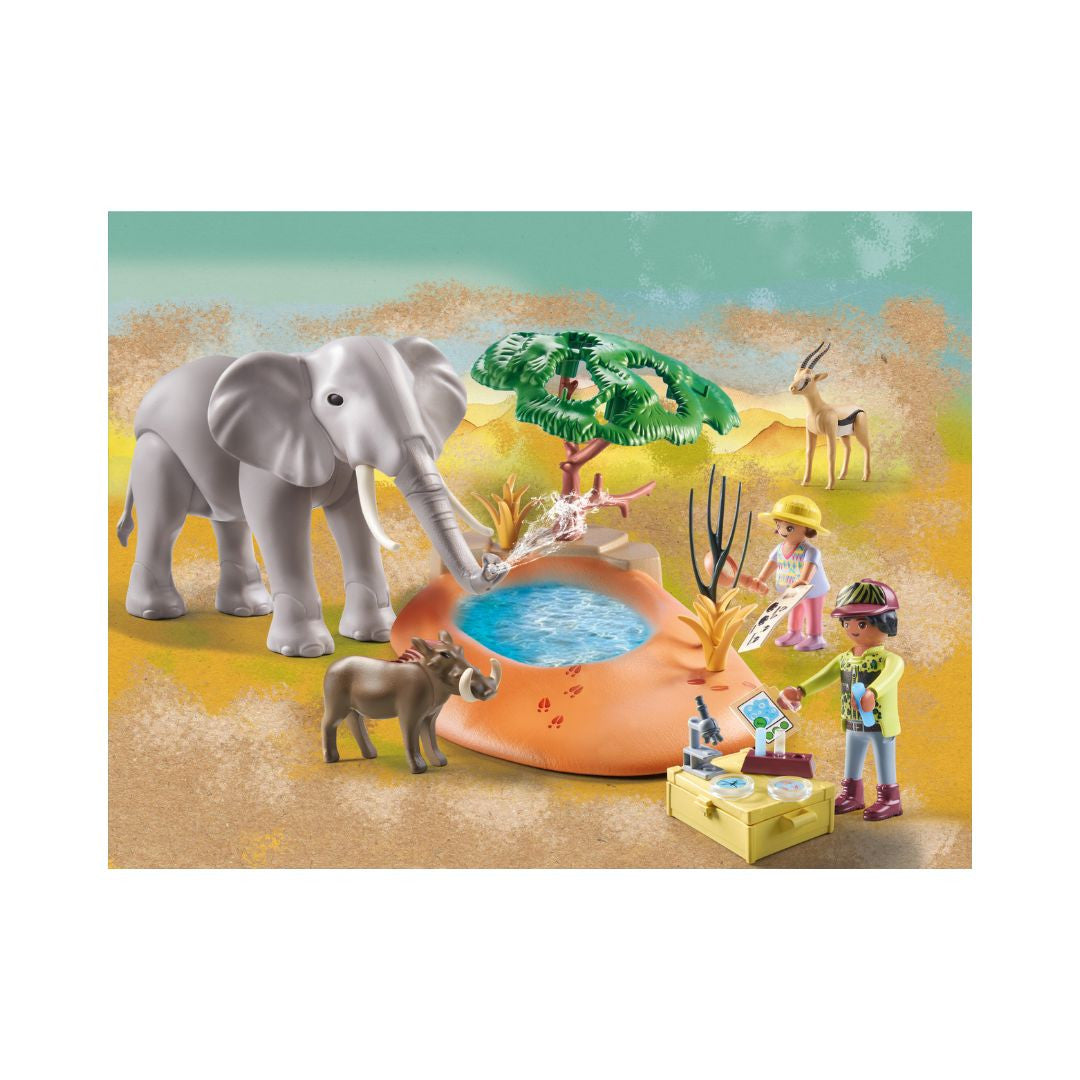 Playmobil - 71294 - Explorateurs avec animaux de la savane - 80% de matériaux recyclés - Animaux & Nature - Wiltopia