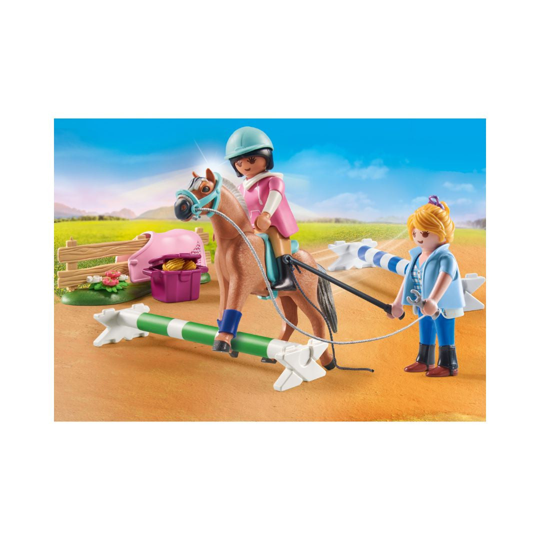 Playmobil - 71242 - Cavalière et cheval avec monitrice - Le club d'équitation - Animaux & Nature - Country